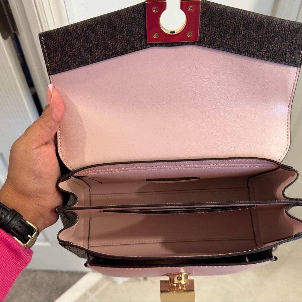 Michael Kors Pink and Gold Handbag - Picture 4 of 7